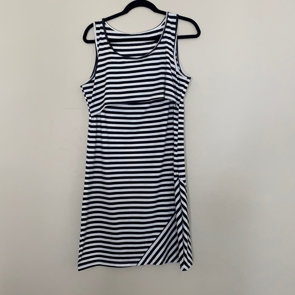 Striped Nursing Tank Dress